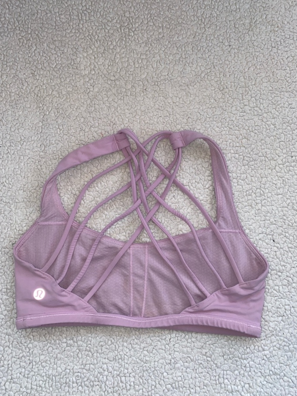 lululemon athletica Strappy Back Sports Bra - Mauve/Pink size 6